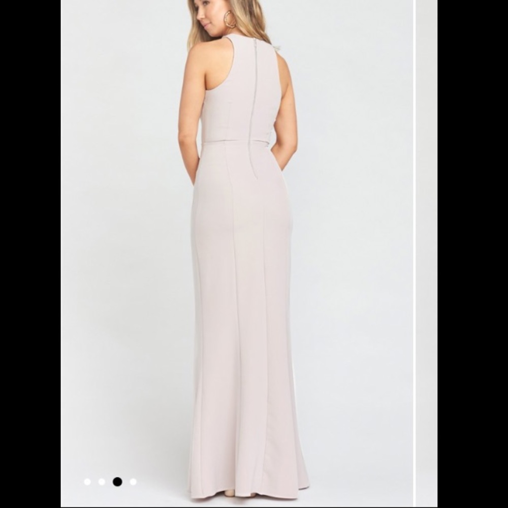 Show me your mumu champagne bridesmaid dress